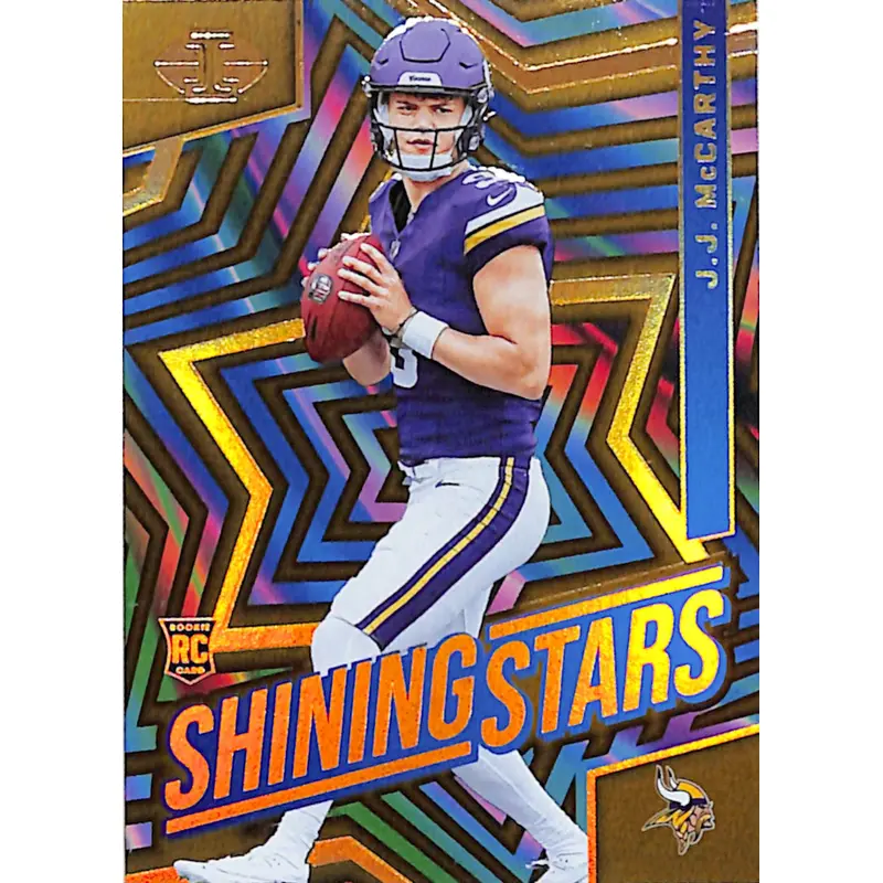 JJ McCarthy 2024 Panini Illusions Shining Stars Gold #3/25