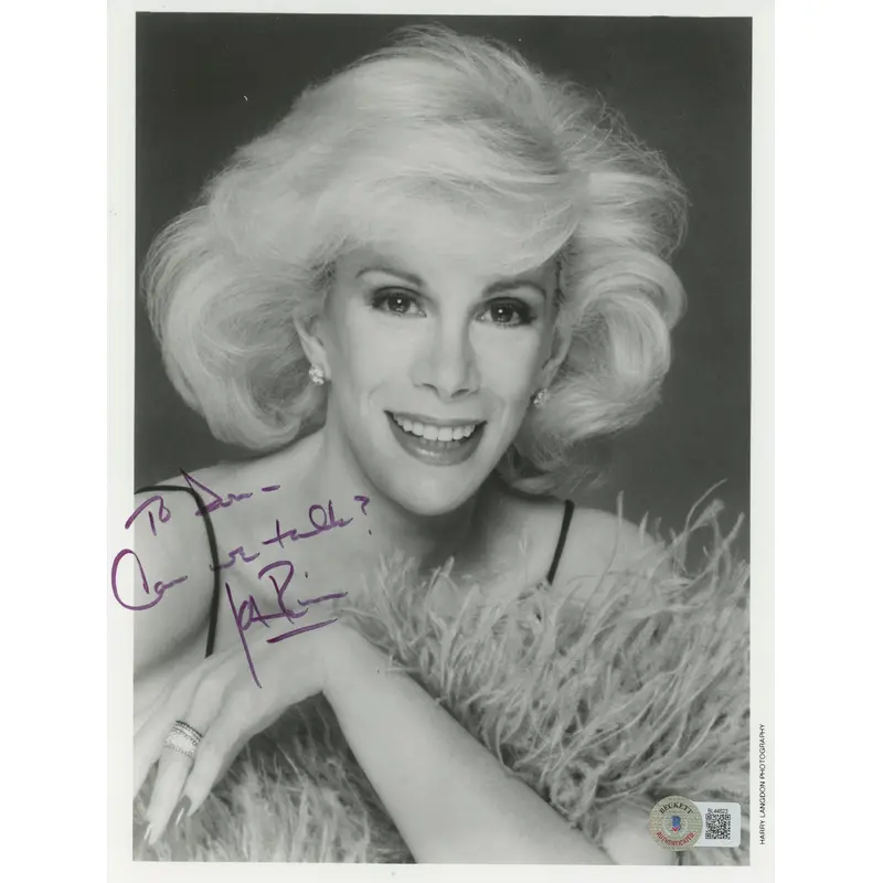 Joan Rivers Fashion Police "To Don Can We Talk?" Signed 8x10 Photo BAS #BL44623