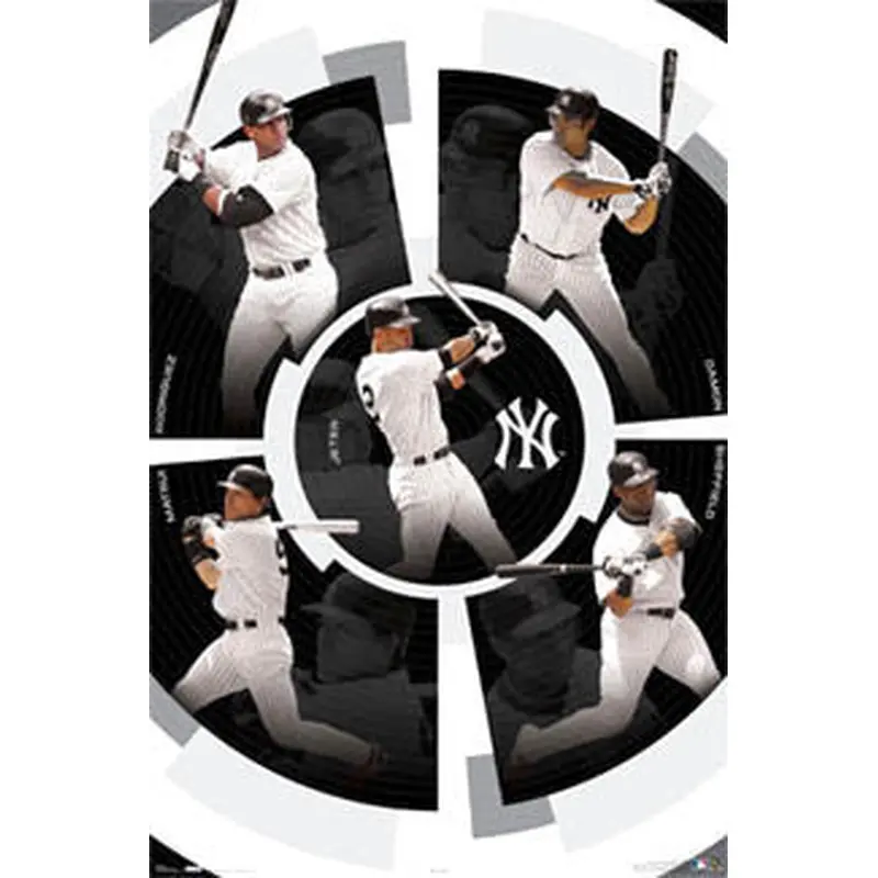 New York Yankees "5 Bombers" Poster (A-Rod, Matsui, Jeter, Damon, Sheffield) - Costacos 2006