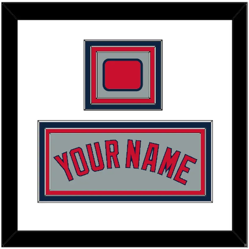 Boston Name & Logo Patch - Road Gray - Triple Mat 1