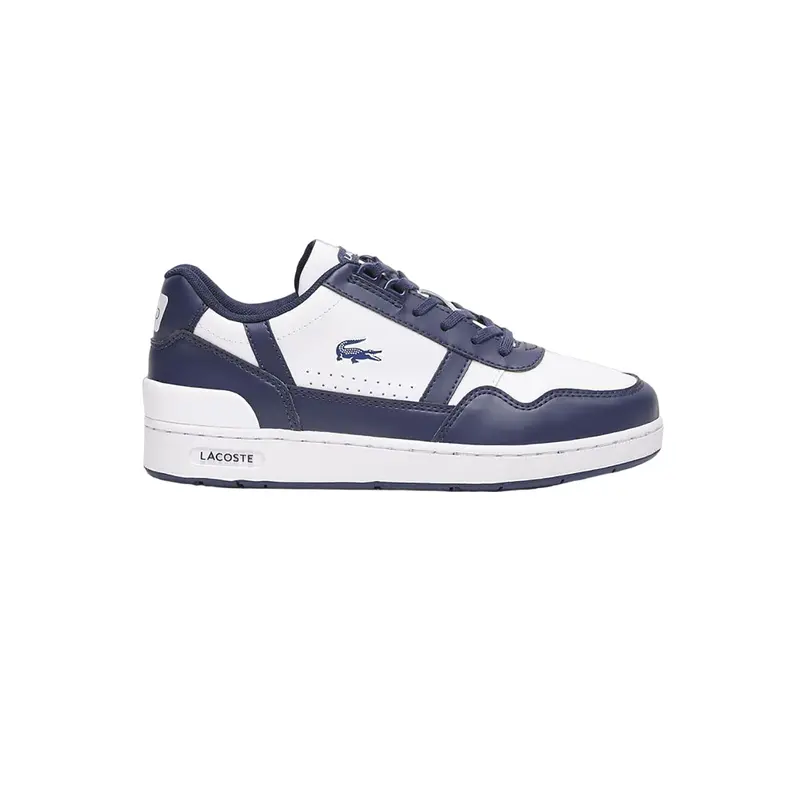 LACOSTE KIDS TENNIS SHOE BOYS YOUTH WHITE,BLUE T-CLIP 223 4  7-46SUC0010042