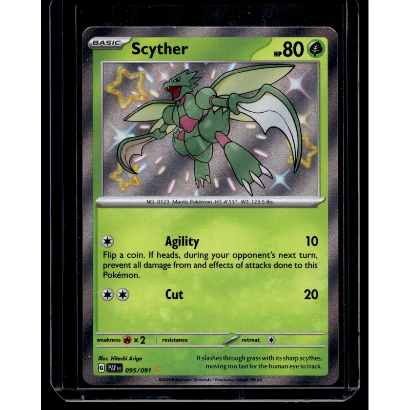 2023 Pokemon Scarlet & Violet - Paldean Fates - Shiny Rare - Scyther #095
