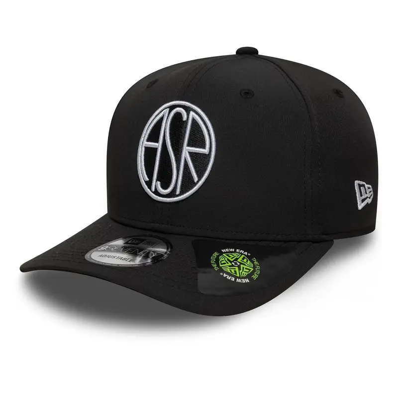 AS Roma Recycled Black 9SEVENTY Stretch Snap Adjustable Cap