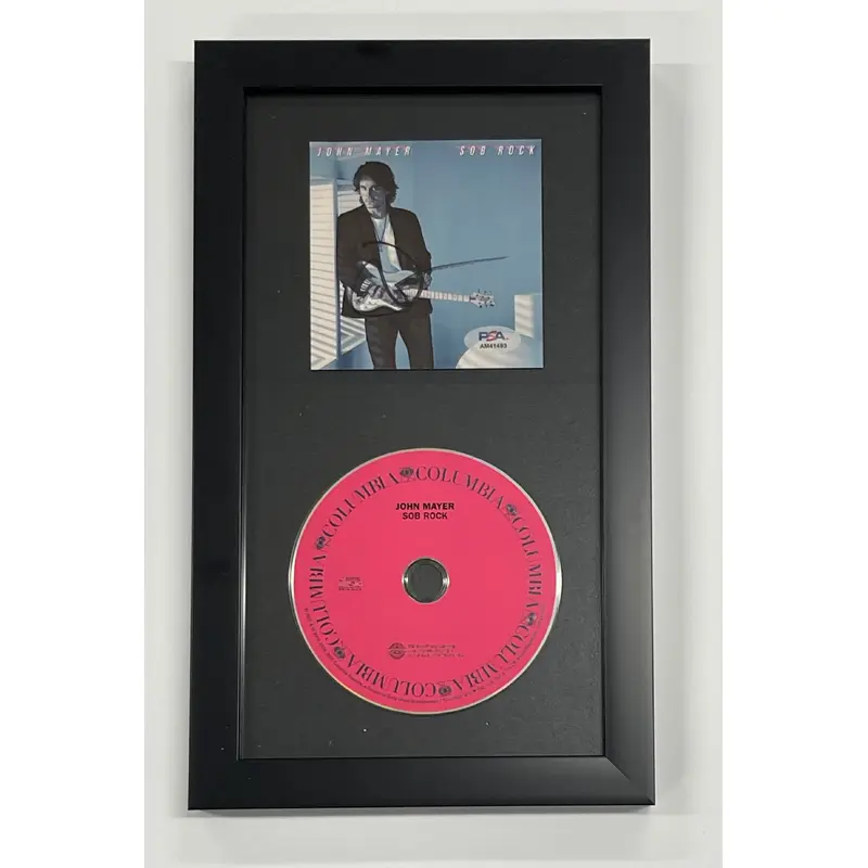 John Mayer Signed Album CD Cover Framed PSA/DNA Autographed Sob Rock