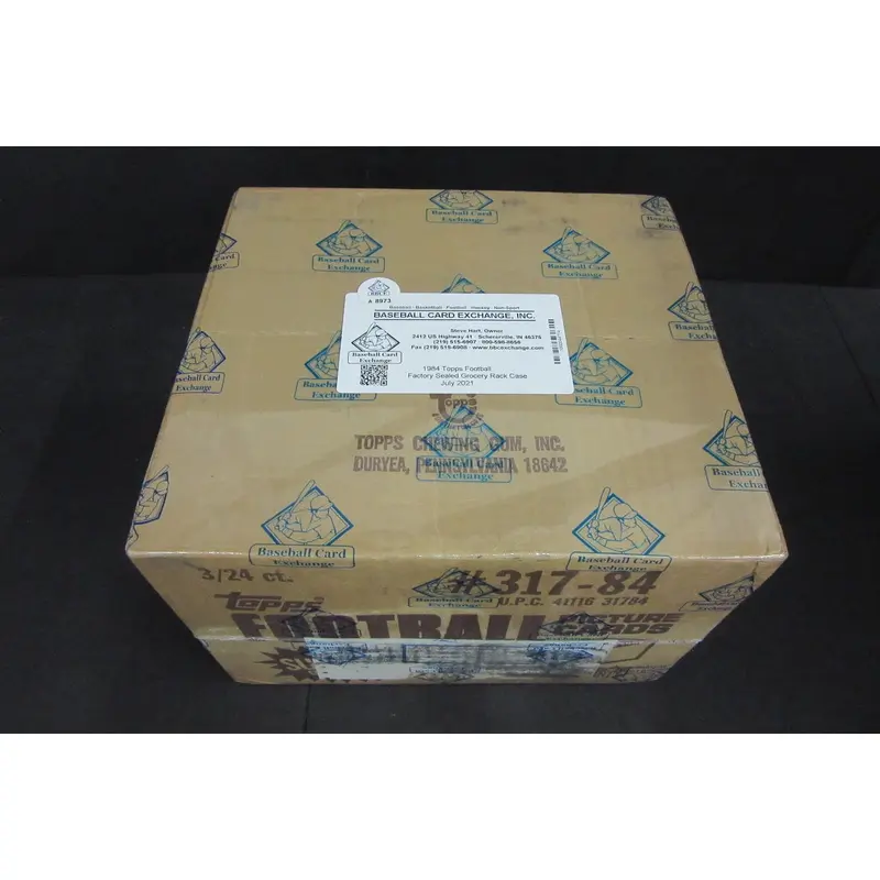 1984 Topps Football Grocery Rack Pack Case (3 Box) (Sealed) (BBCE)