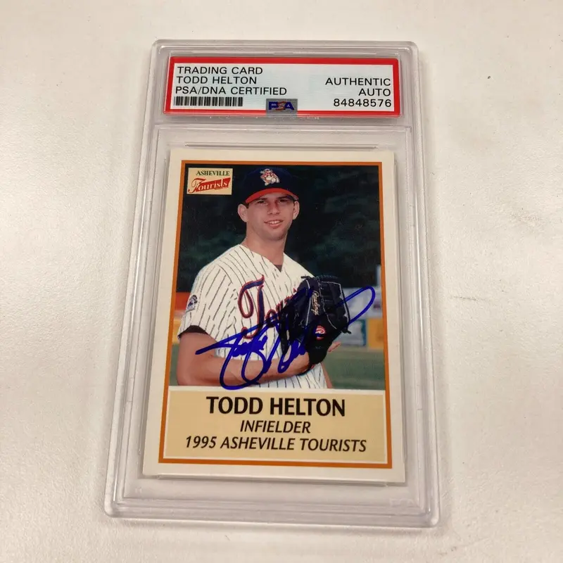 1995 Todd Helton Asheville Tourists Signed Autographed Rookie RC PSA DNA