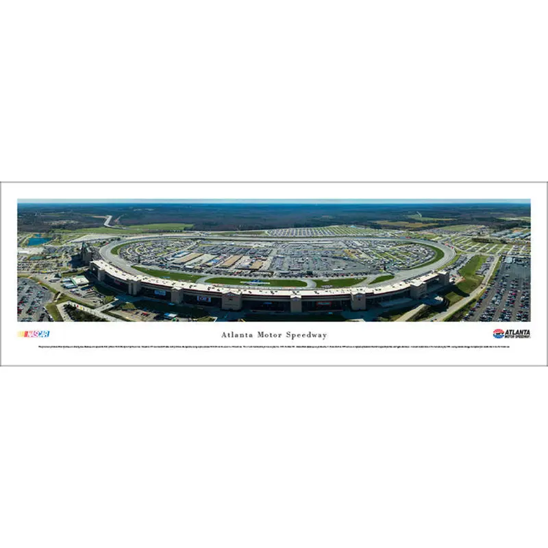 Atlanta Motor Speedway NASCAR Race Day Panoramic Poster Print - Blakeway Worldwide