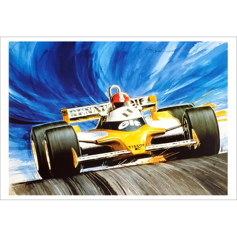 Renault F1 RE-10 (1979) Classic Automobile Art Poster Print - Clouet Vintage Reprints