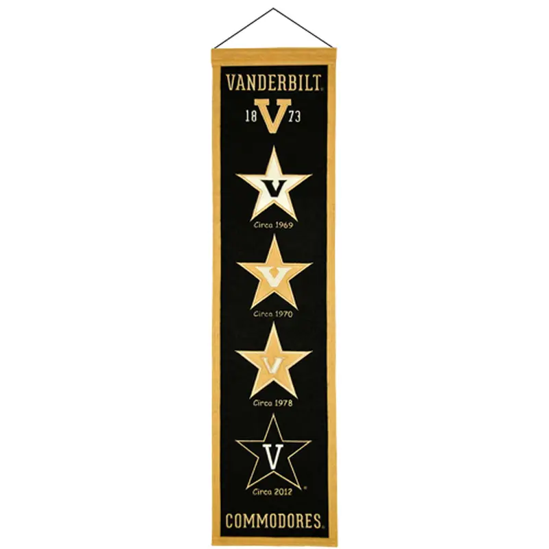 Vanderbilt Commodores Logo Evolution Heritage Banner