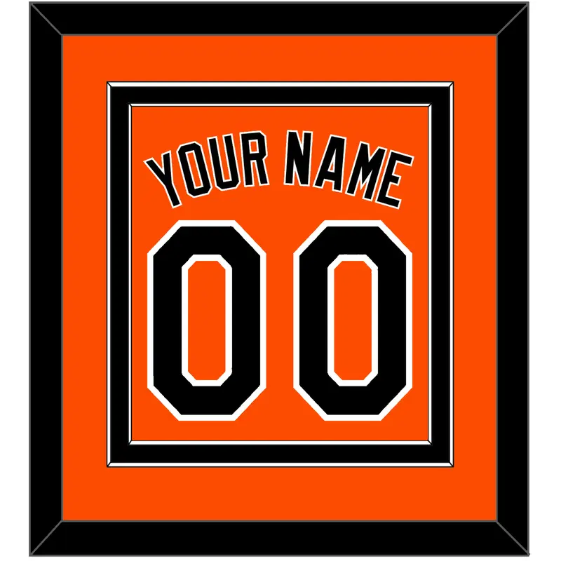 Baltimore Name & Number - Alternate Orange - Double Mat 2