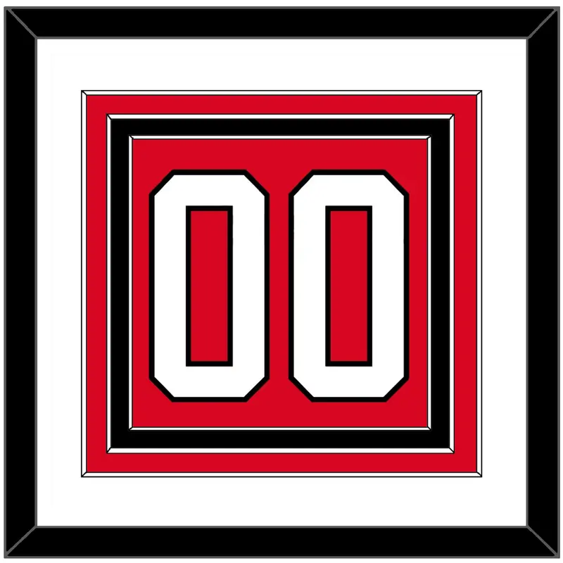Canada Mens Hockey Number - 2010 Olympics Road Red - Triple Mat 1