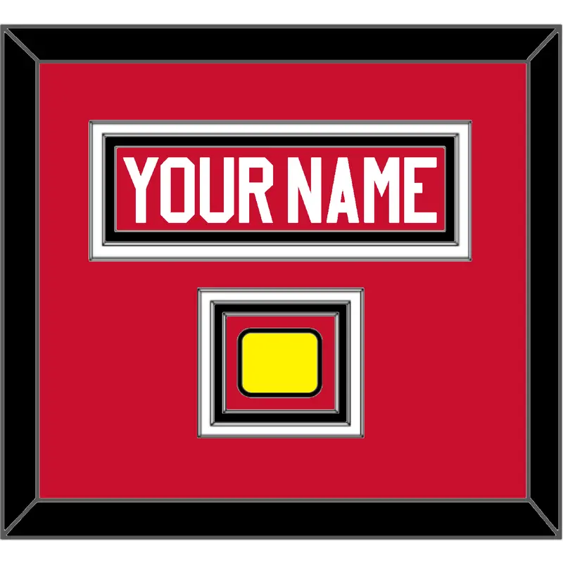 Chicago Nameplate & Logo Jersey Patch - Home Red (2007-2017) - Triple Mat 2