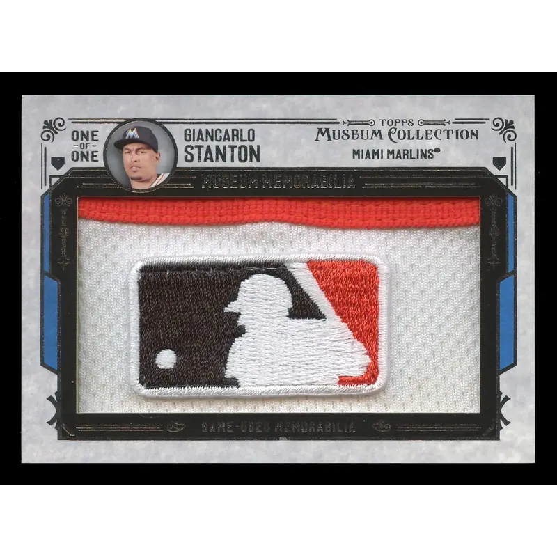 2015 Topps Museum Collection Giancarlo Stanton #1/1 Game-Used Logo Man Patch