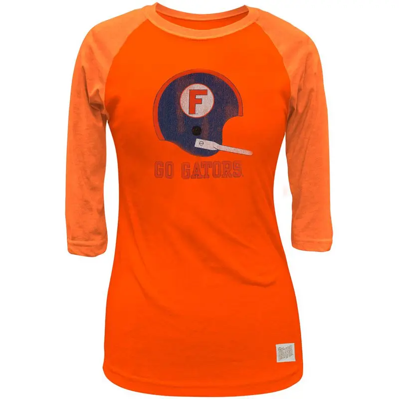 Florida Gators - Go Gators Helmet Juniors 3/4 Sleeve Raglan T-Shirt