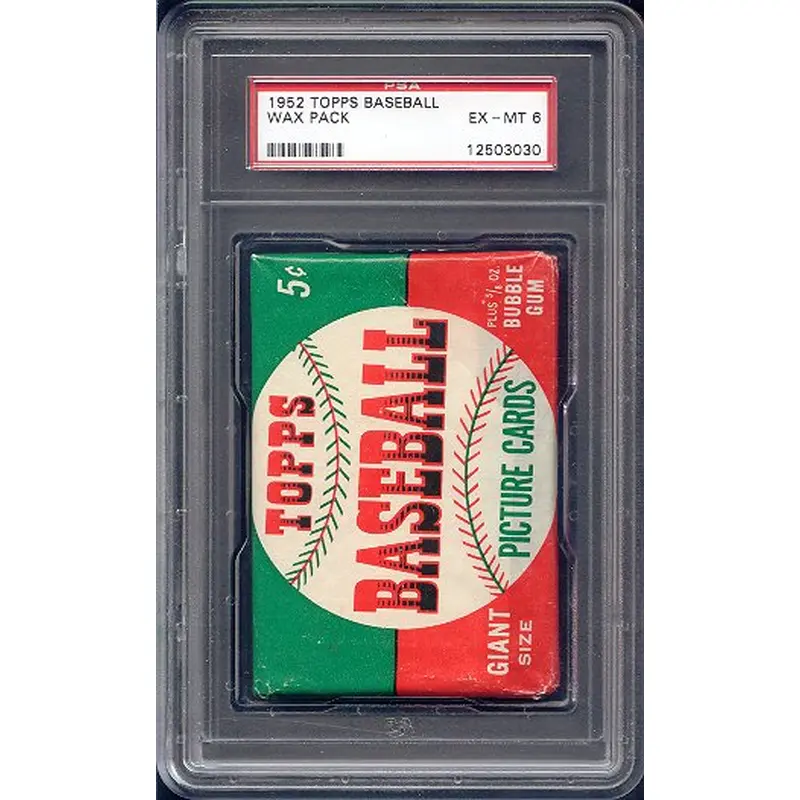 1952 Topps Baseball Unopened 5 Cent Wax Pack PSA 6