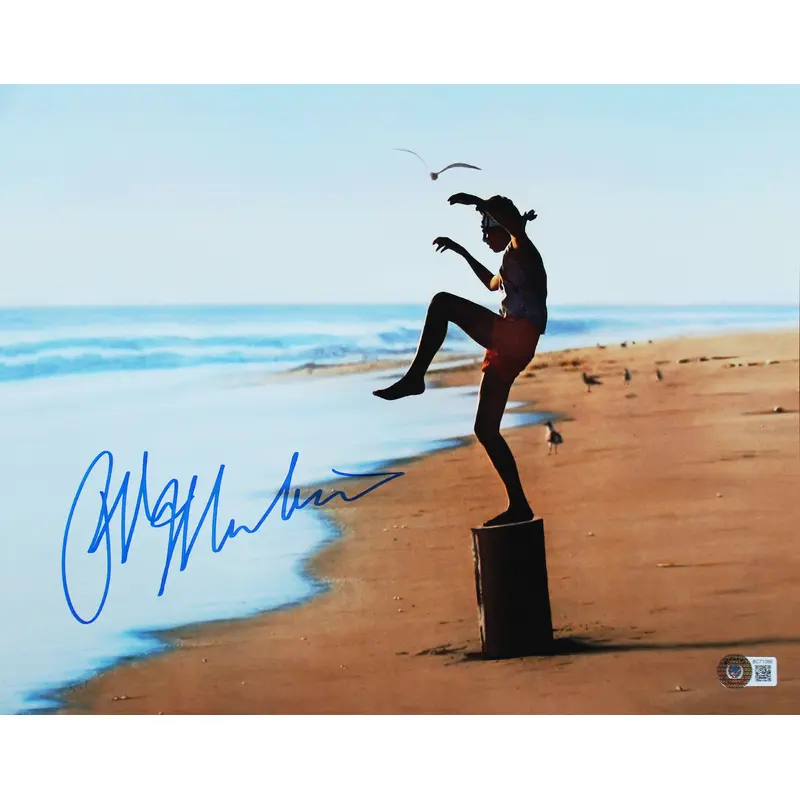 Ralph Macchio The Karate Kid Signed 11x14 Horizontal Stump Photo BAS #BC71386