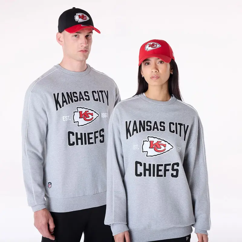 Kansas City Chiefs NFL Graphic Grey Crew Neck Sweater