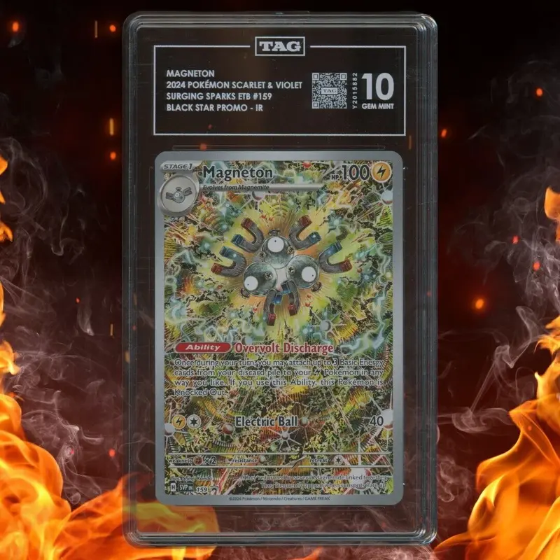 Pokemon Surging Sparks ETB MAGNETON Black Star Promo Illustration Rare TAG 10