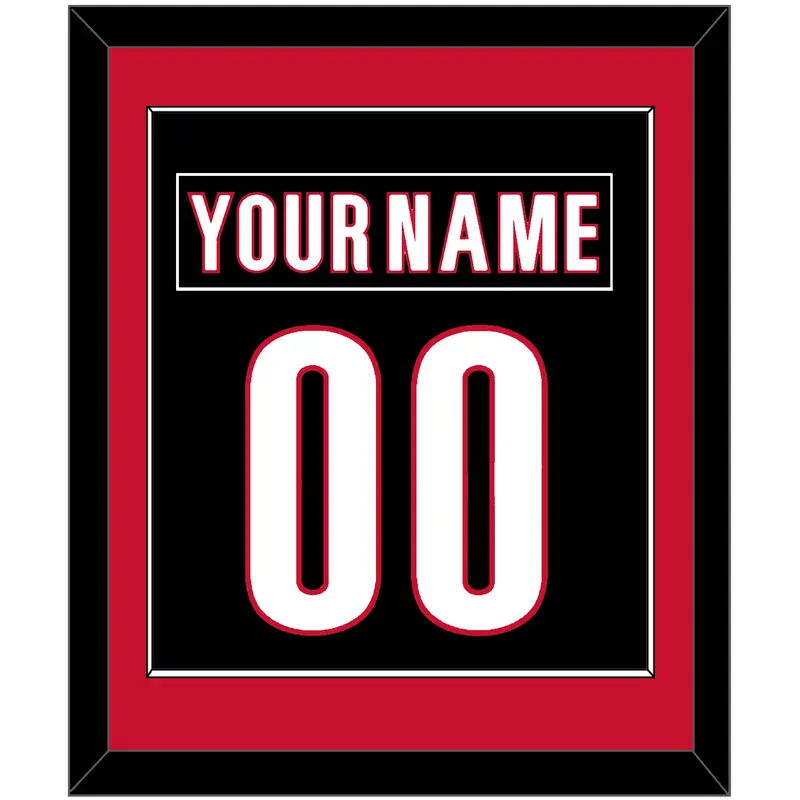 Carolina Nameplate & Number (Back) Combined - Alternate Black - Single Mat 2