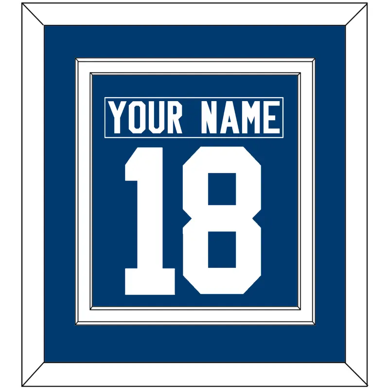 Indianapolis Nameplate & Number (Back) Combined - Home Blue - Double Mat 1