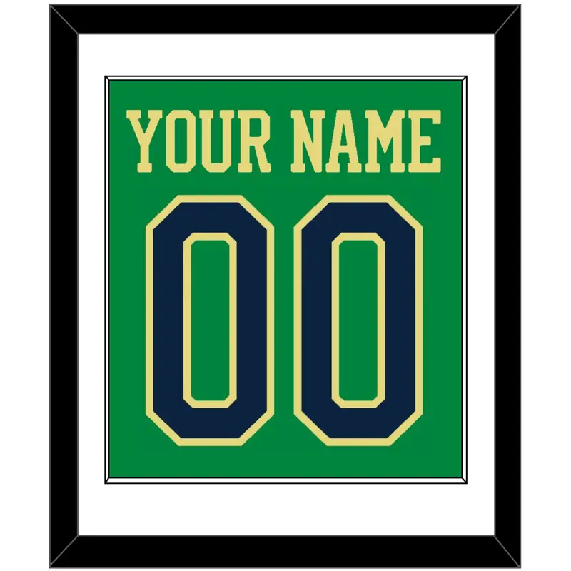 Notre Dame Basketball Name & Number - Alternate Green (2016-2017) - Single Mat 1