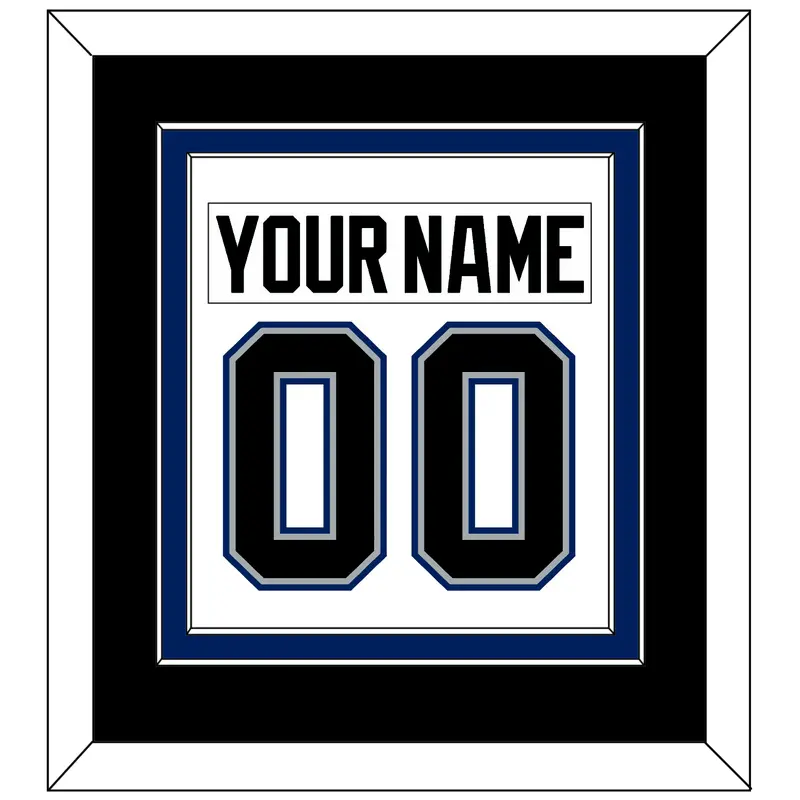 Tampa Bay Nameplate & Number (Back) Combined - Home White (2001-2007) - Double Mat 3