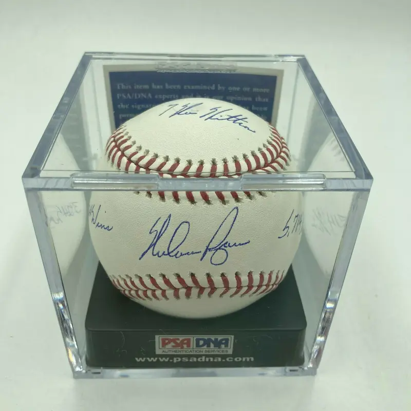 Nolan Ryan Signed Heavily Inscribed STAT Baseball PSA DNA Graded GEM MINT 10