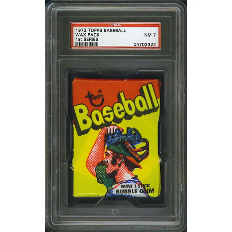 1973 Topps Baseball Unopened Series 1 Wax Pack PSA 7