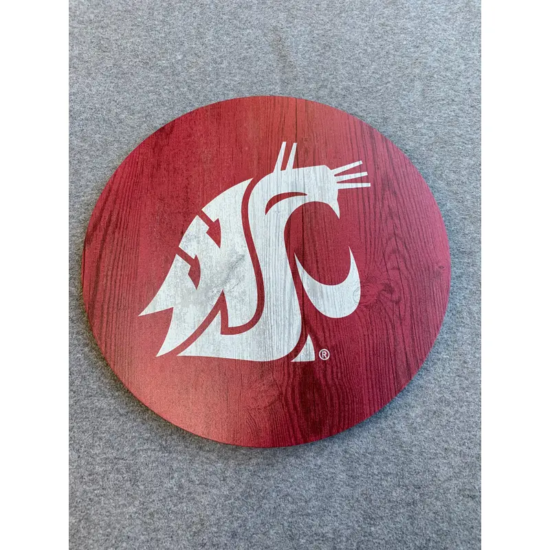 Crimson WSU Circle Sign
