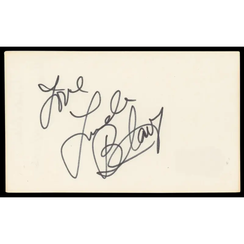 Linda Blair The Exorcist "Love" Authentic Signed 3x5 Index Card BAS #BN06396