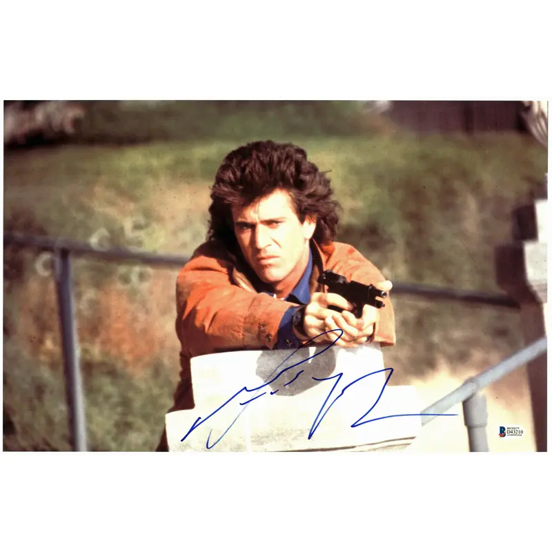 Mel Gibson Lethal Weapon Authentic Signed 11x17 Photo Autographed BAS #D43210