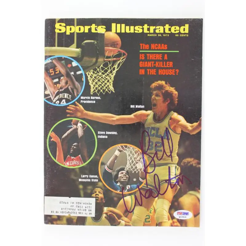 Ucla Bill Walton Authentic Signed Sports Illustrated 1973 PSA/DNA #Q12415