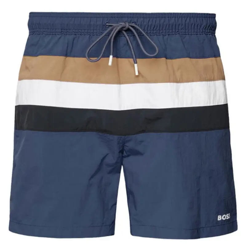 HUGO BOSS BLUE MULTICOLOR SHORTS MEN LOUIS 50539210413