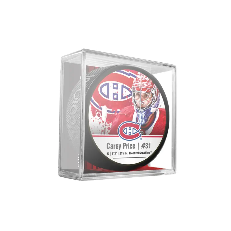 NHLPA Carey Price #31 Montreal Canadiens Souvenir Hockey Puck In Cube