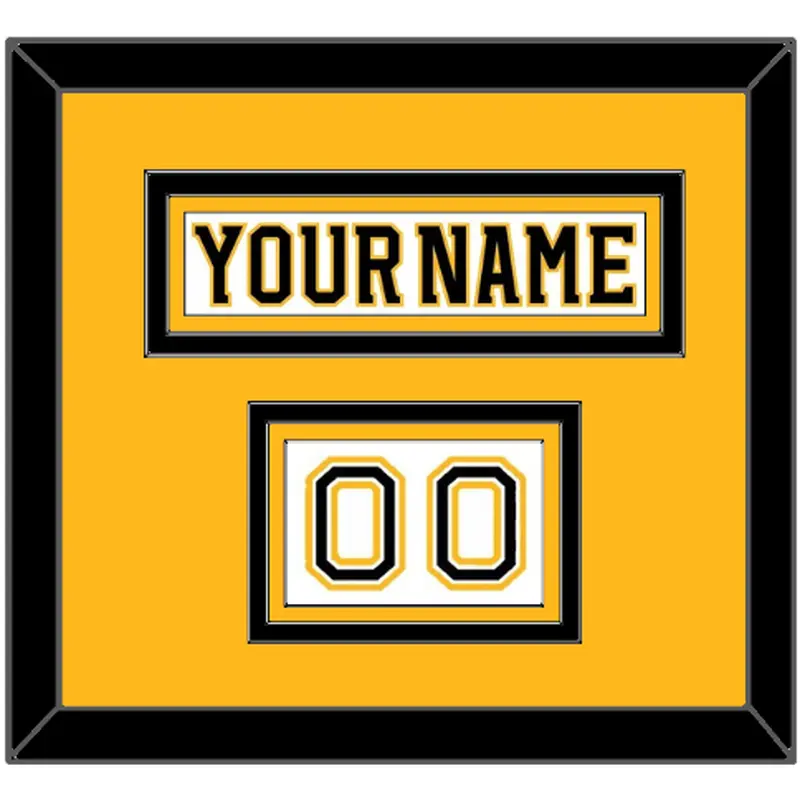 Boston Nameplate & Number (Shoulder) - Road White (2007-2017) - Triple Mat 3
