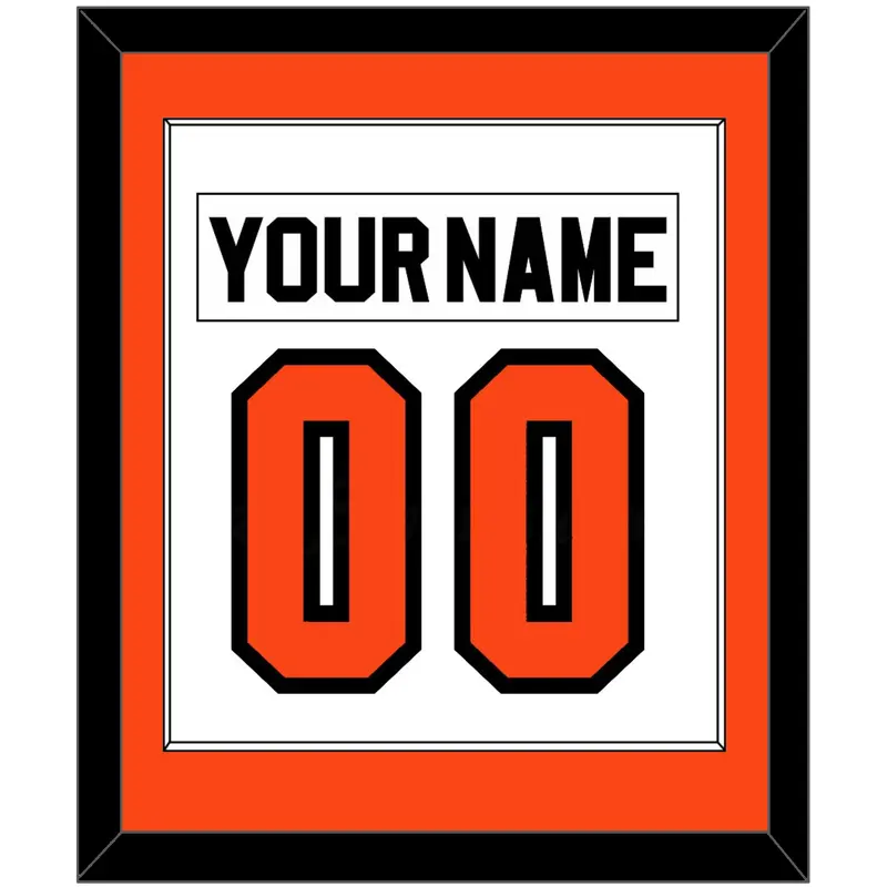 Philadelphia Nameplate & Number (Back) Combined - Road White (2007-2010) - Single Mat 1