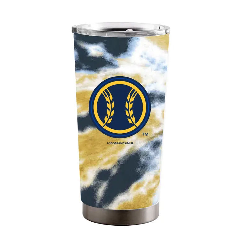Milwaukee Brewers 20oz Tie Dye Stainless Steel Tumbler