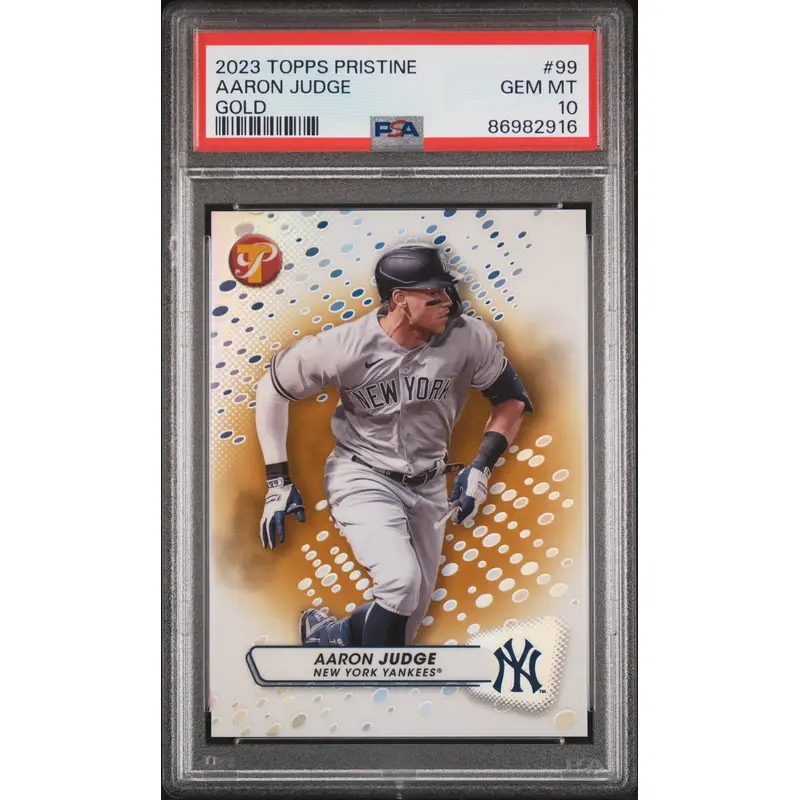 Aaron Judge 2023 Topps Pristine Gold Refractor #21/50 PSA 10 Gem Mint