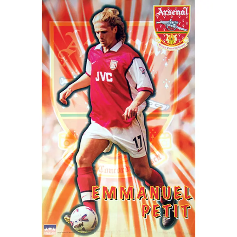 Emmanuel Petit "Shine" Arsenal FC Poster - Starline Inc. 1998