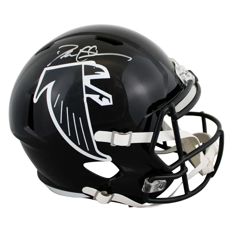 Falcons Deion Sanders Signed 1990-02 TB Full Size Speed Rep Helmet BAS Witnessed