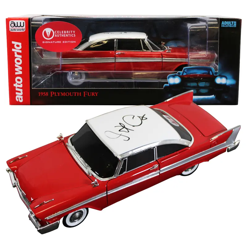 John Carpenter Christine Signed 1958 Plymouth Fury 1:18 Diecast Car BAS #BR29319