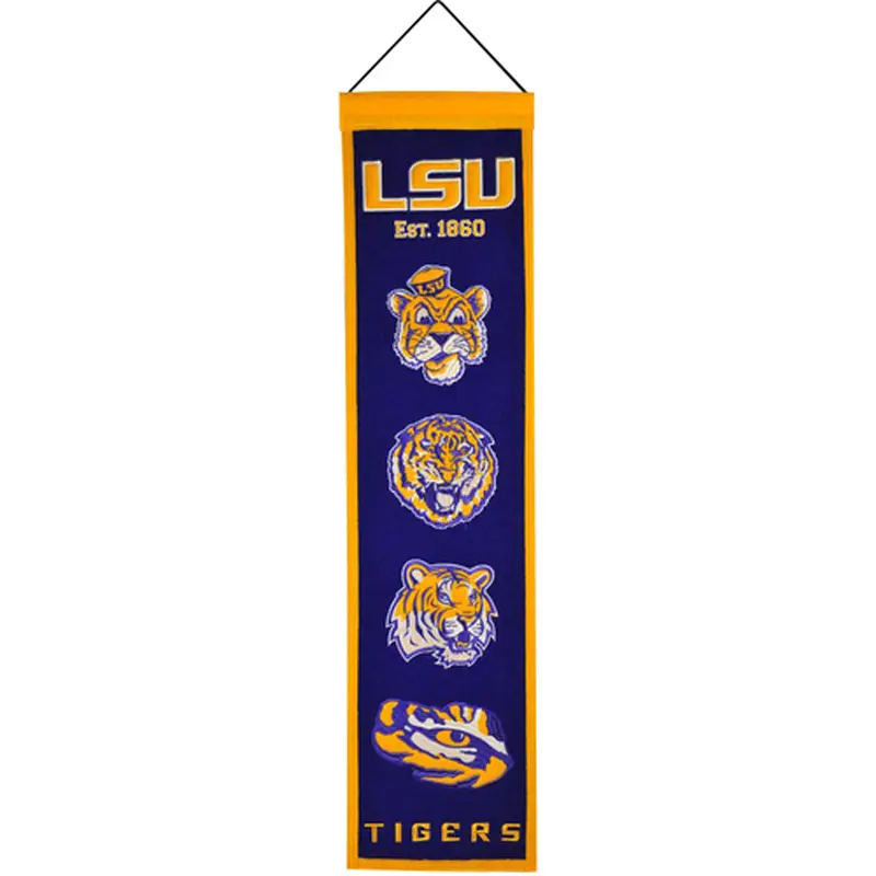 Louisiana State LSU Tigers Logo Evolution Heritage Banner