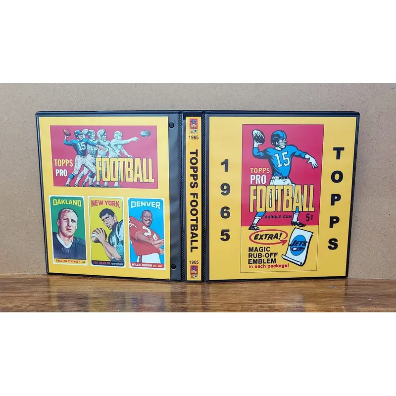 1965 Topps Football Cards Custom Made Album Binder 3 Sizes - 3520