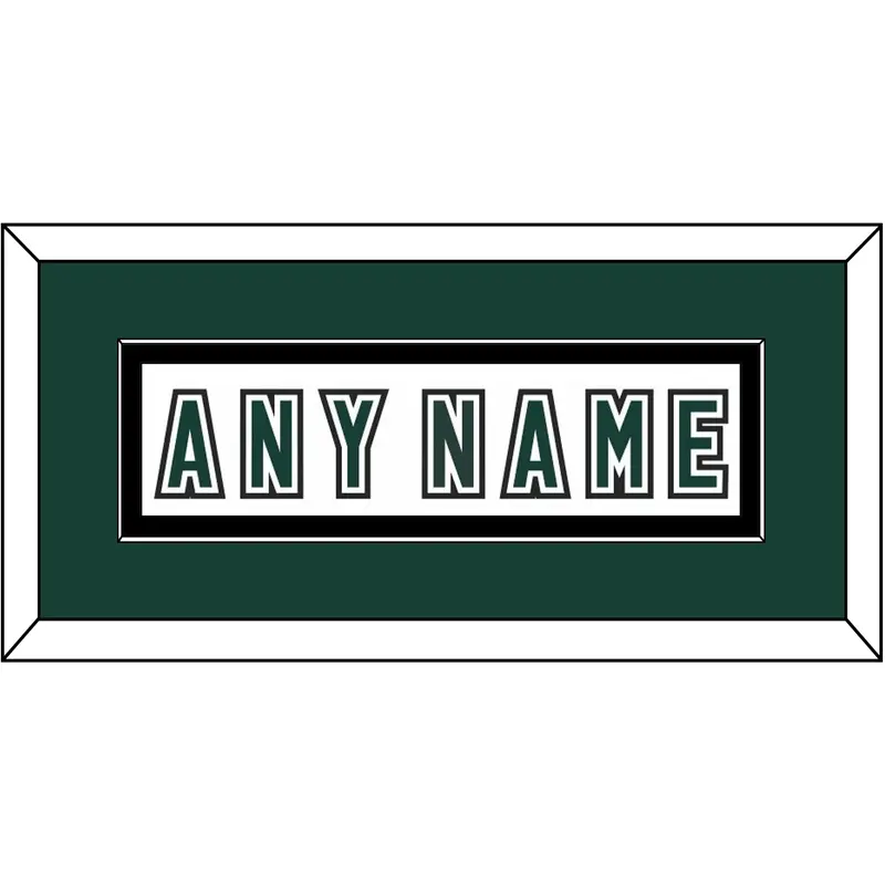 Michigan State Hockey Nameplate - Alternate Home White (2006-2007) - Single Mat 2