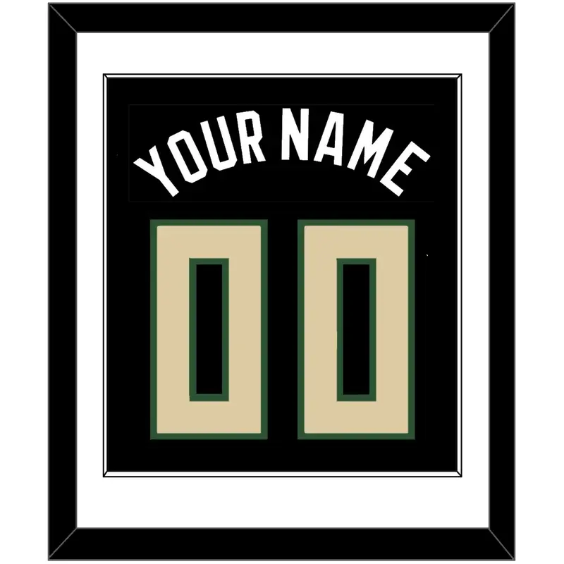 Milwaukee Name & Number - Black Statement - Single Mat 1