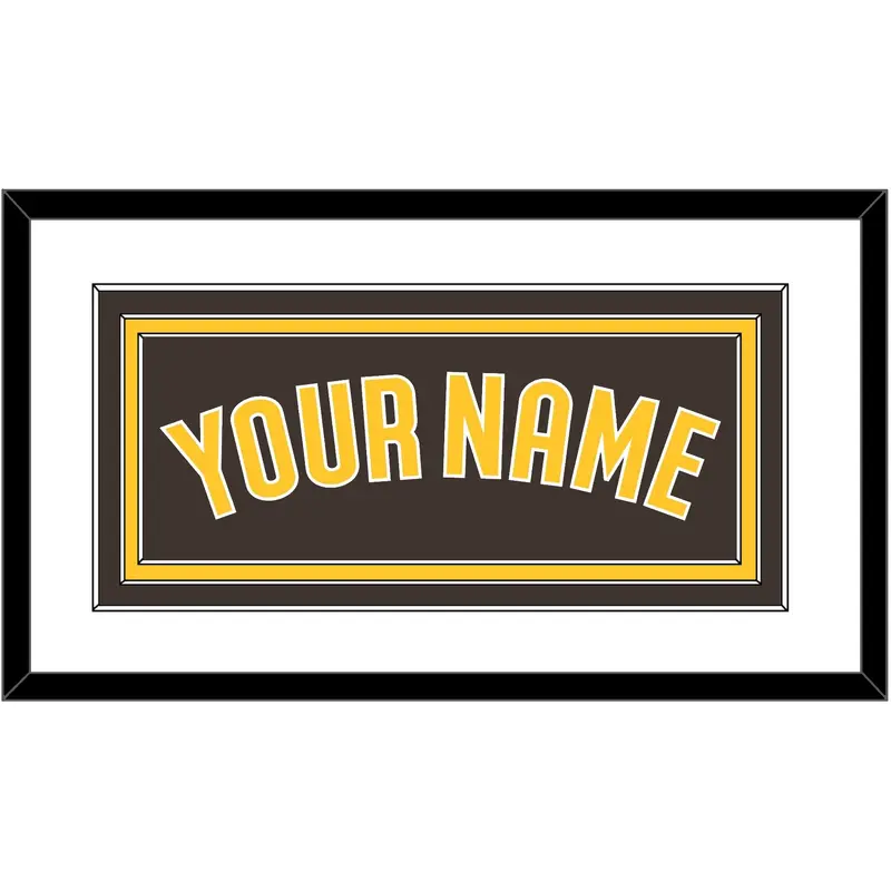 San Diego Name - Alternate Brown - Triple Mat 1