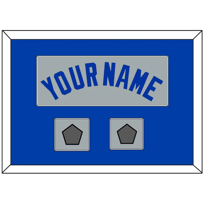 Toronto Name & 2 World Series Patches - Road Gray (1989-1996) - Single Mat 3