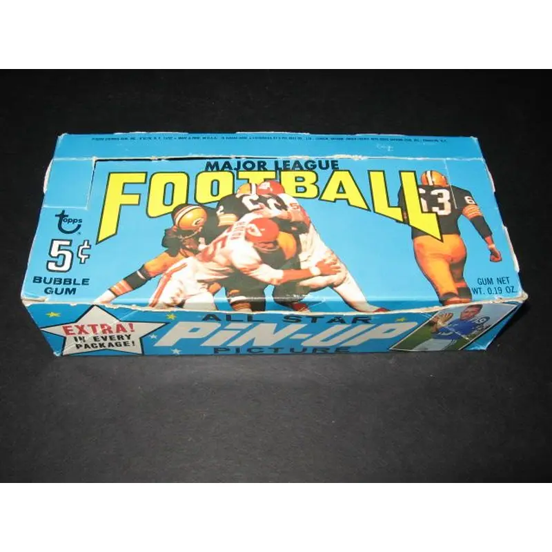 1968 Topps Football 5 Cent Empty Display Box