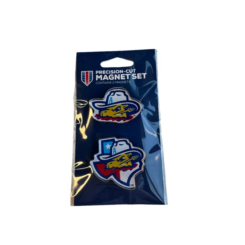 Amarillo Sod Poodles State & Game Logo Dual Magnet Set