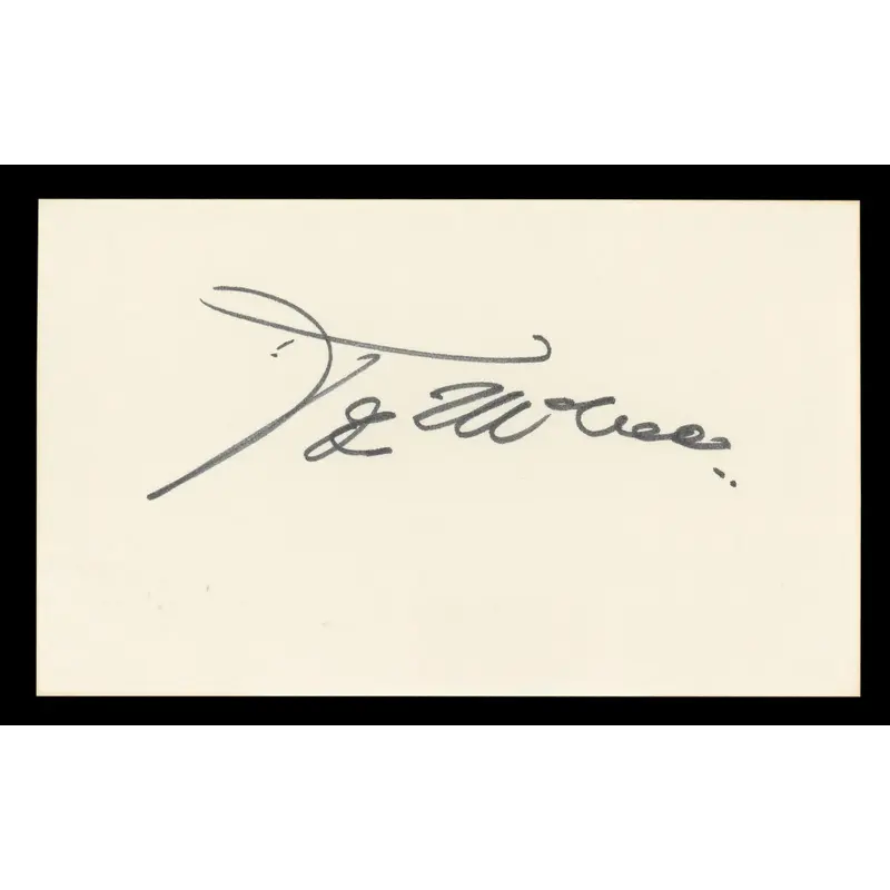 Joel McCrea Ride the High Country Authentic Signed 3x5 Index Card BAS #BL98881